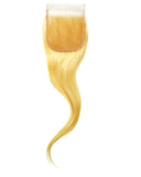 #613 Blonde Straight Human Hair Closure - A-QUEENDOM1