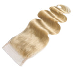 #613 Blonde Body Wave Human Hair Closure - A-QUEENDOM1