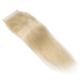 #613 Blonde Straight Human Hair Closure - A-QUEENDOM1